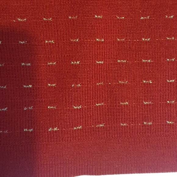 Size 10-12 Vintage Wool Blend Dark Red & Gold Embroidered Jumper - Picture 5 of 9